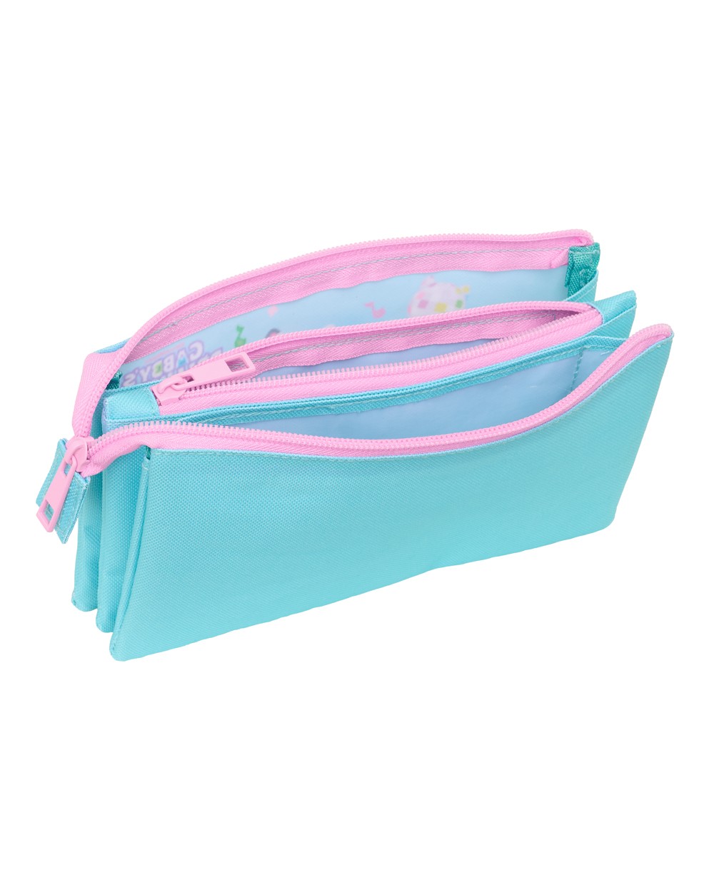 Bolso escolar portatodo safta triple gabby s dollhouse 120x220x30 mm