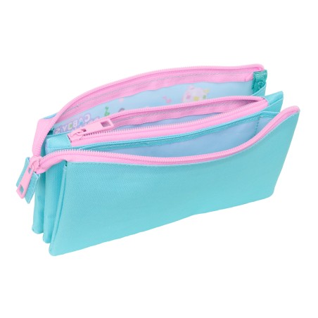 Bolso escolar portatodo safta triple gabby s dollhouse 120x220x30 mm