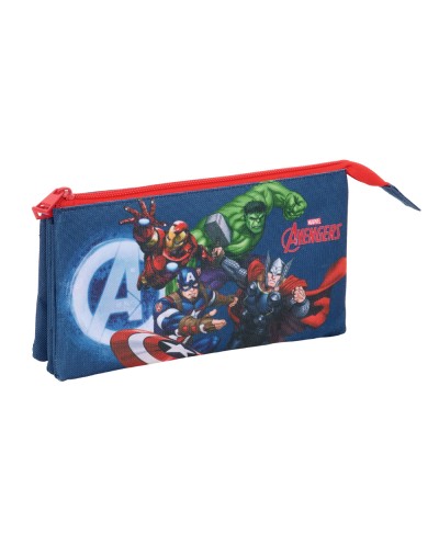 Bolso escolar portatodo safta triple avengers 120x220x30 mm