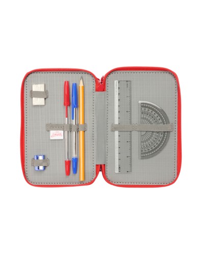 Plumier escolar safta triple 37 piezas spidey 195x125x55 mm