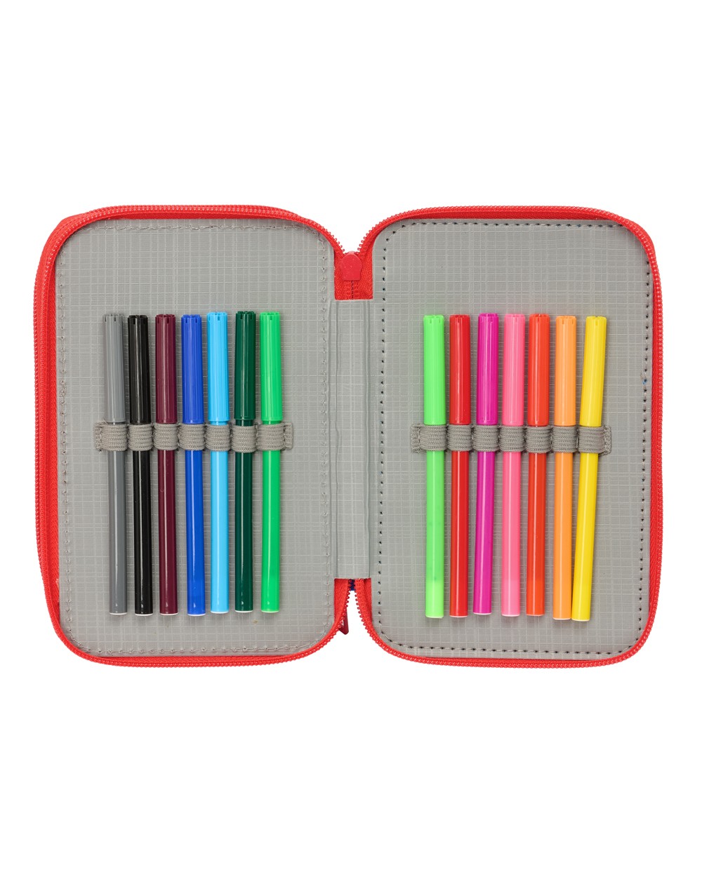 Plumier escolar safta triple 37 piezas spidey 195x125x55 mm