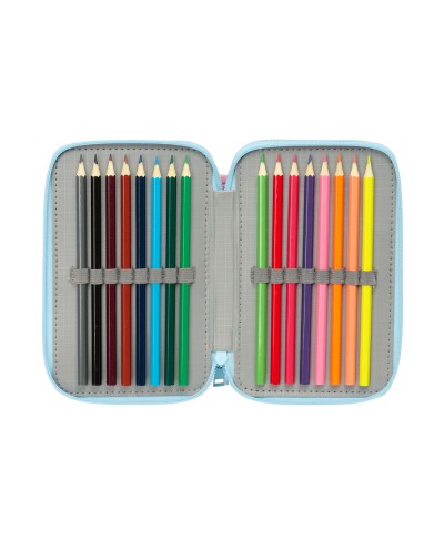 Plumier escolar safta triple 37 piezas peppa pig 195x125x55 mm