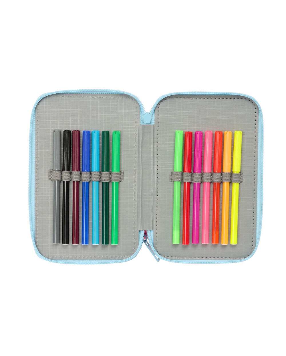 Plumier escolar safta triple 37 piezas peppa pig 195x125x55 mm