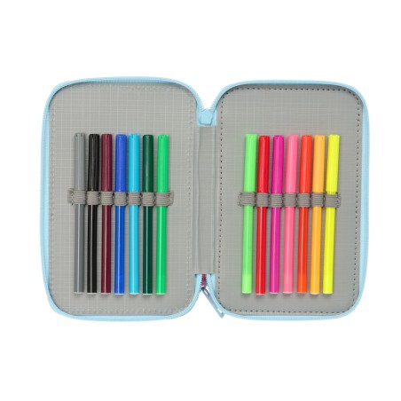 Plumier escolar safta triple 37 piezas peppa pig 195x125x55 mm