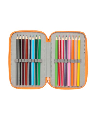 Plumier escolar safta triple 37 piezas jurassic world 195x125x55 mm