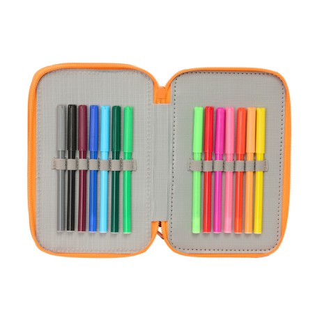 Plumier escolar safta triple 37 piezas jurassic world 195x125x55 mm