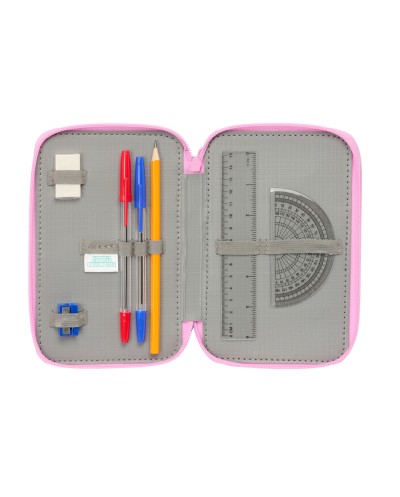 Plumier escolar safta triple 37 piezas gabby s dollhouse 195x125x55 mm