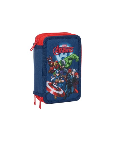 Plumier escolar safta triple 37 piezas avengers 195x125x55 mm