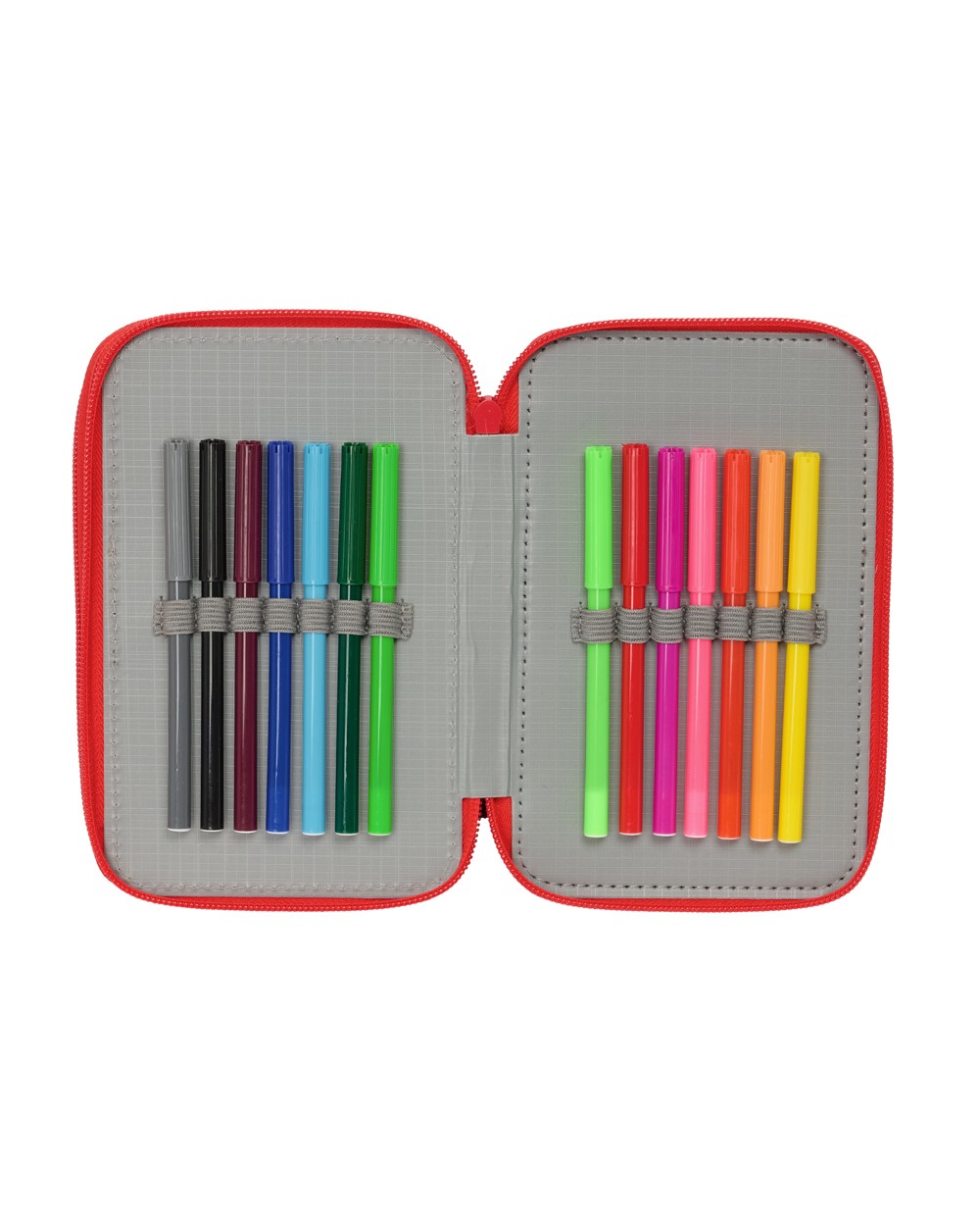 Plumier escolar safta triple 37 piezas avengers 195x125x55 mm