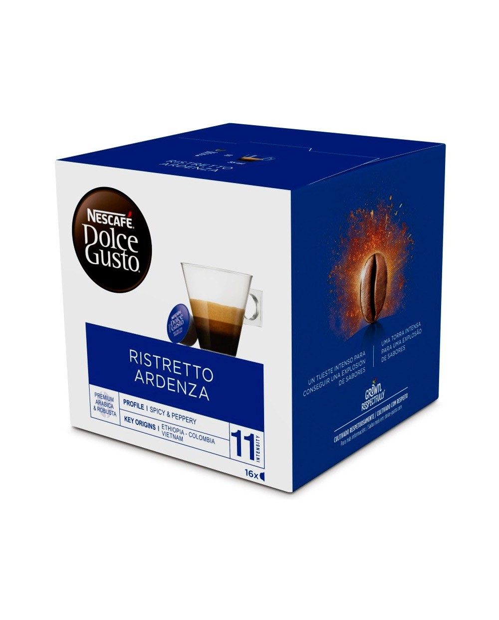 Cafe dolce gusto ristretto ardenza intesidad 11 caja de 16 capsulas