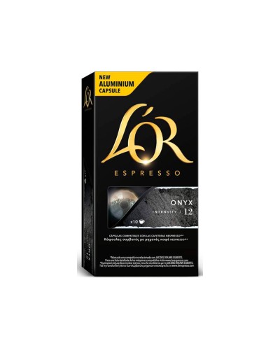 Cafe l or espresso onyx iintensidad 12 caja de 10 capsulas compatible nespresso
