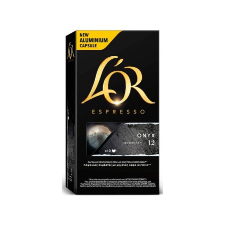 Cafe l or espresso onyx iintensidad 12 caja de 10 capsulas compatible nespresso