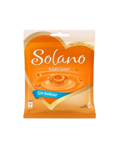 Caramelo solano tradicional toffe con crema sin azucar bolsa de 99 gr