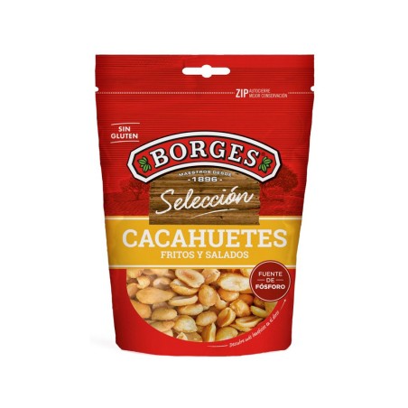 Cacahuete borges frito salado bolsa de 100 gr