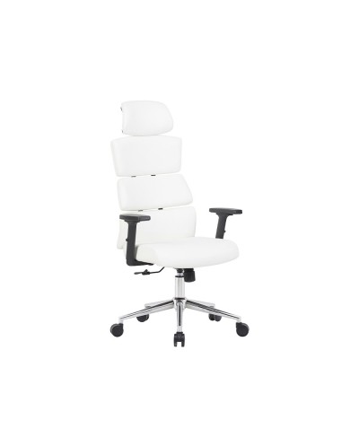 Silla q connect direccion aurea similpiel alt max 1400 mm anc 520 mm prof 510 mm ruedas premium blanco