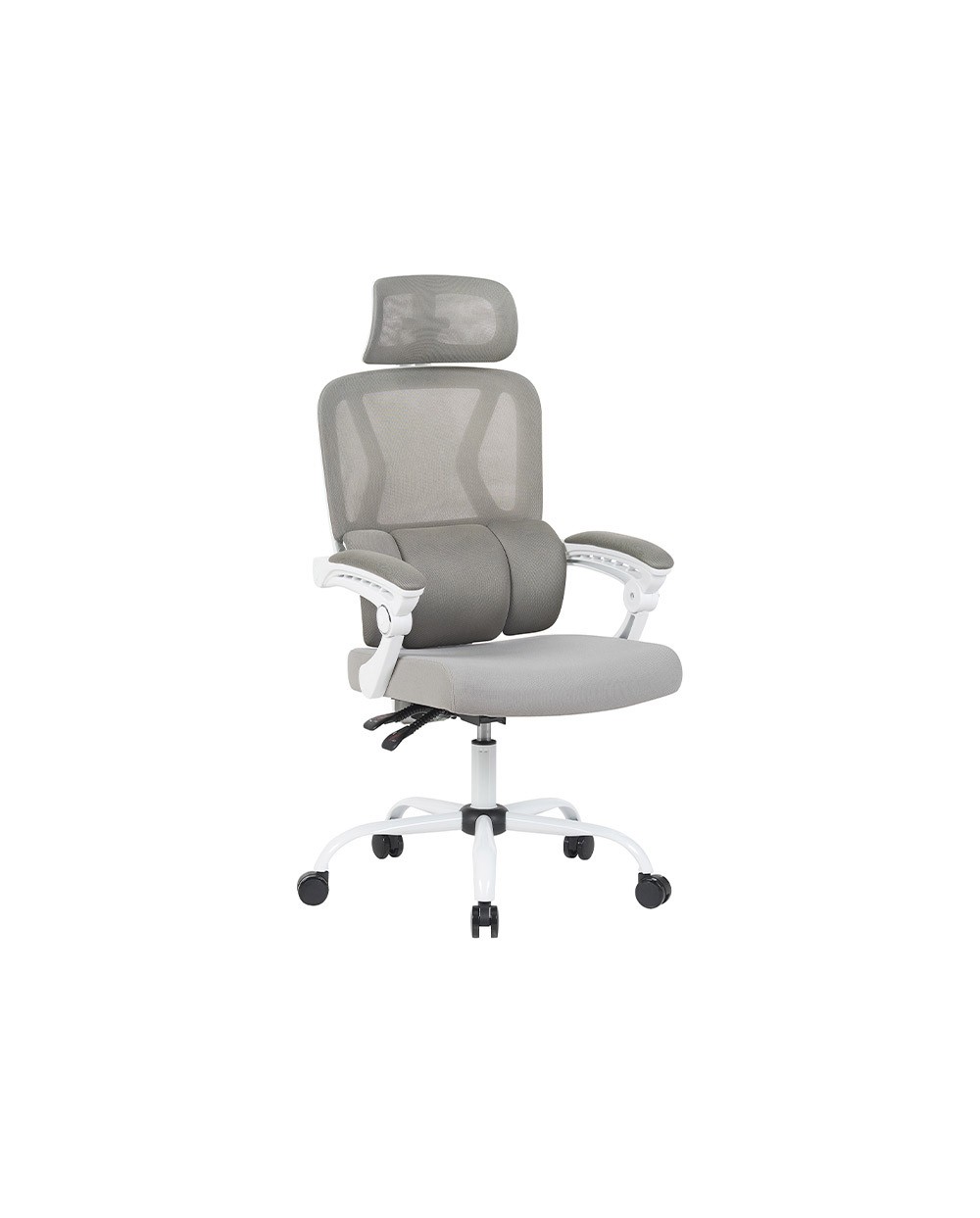 Silla q connect direccion reggio malla alt max 1300 mm anc 520 mm prof 480 mm ruedas premium color gris blanco