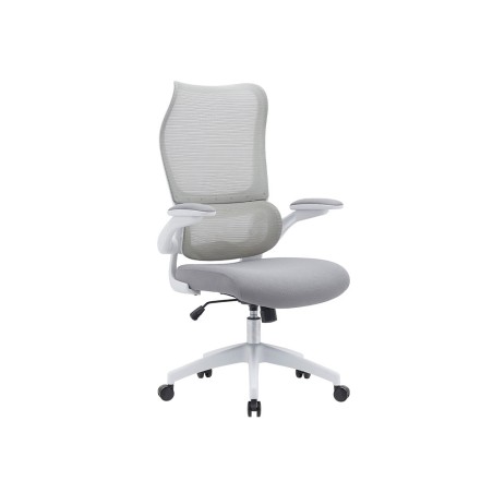 Silla q connect oficina catania malla alt max 1230 mm anc 510 mm prof 490 mm ruedas premium color gris blanco