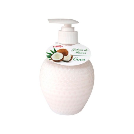 Jabon liquido lavamanos lubrex con dosificador aroma coco bote de 350 ml