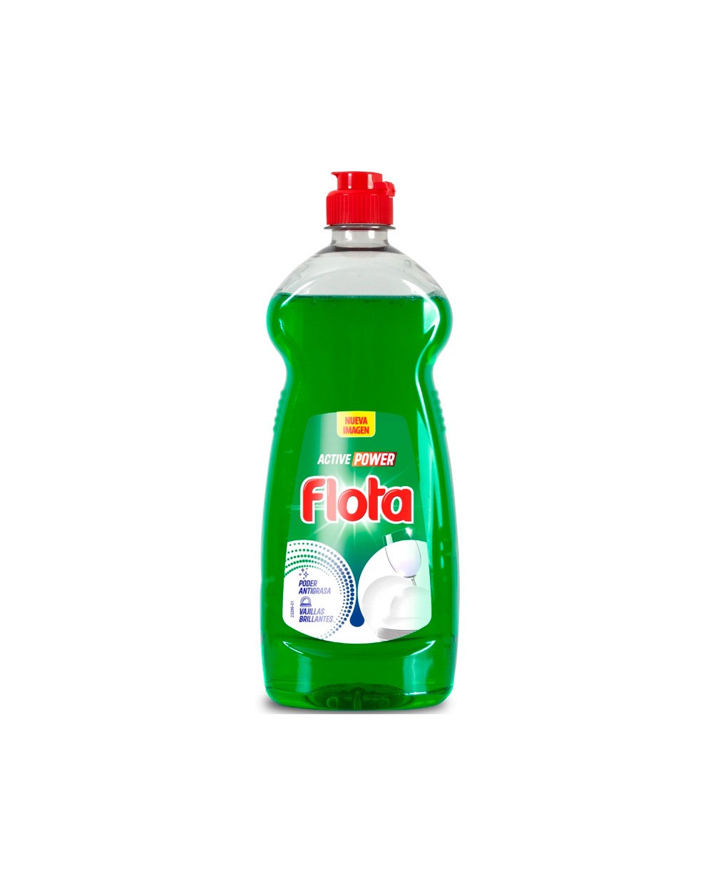 Lavavajillas flota active power verde botella de 750 ml