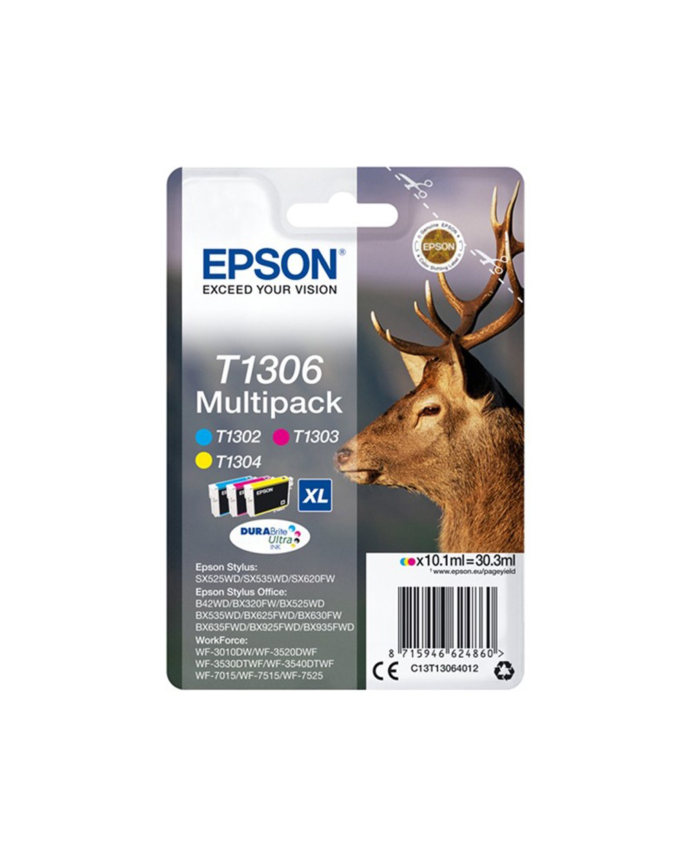 Ink jet epson t1306 pack de 3 colores