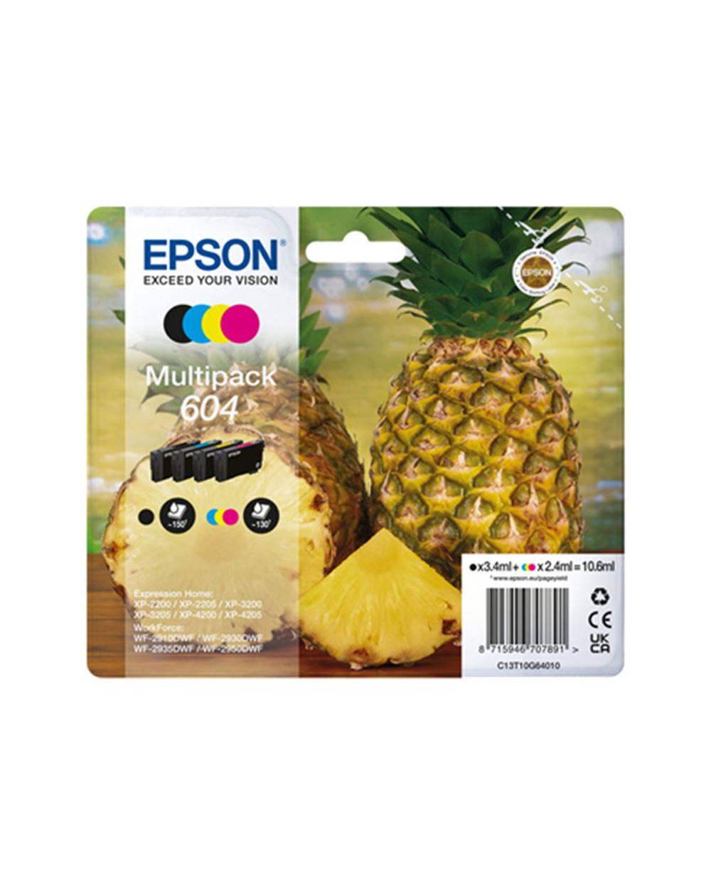 Ink jet epson 604 pack de 4 colores