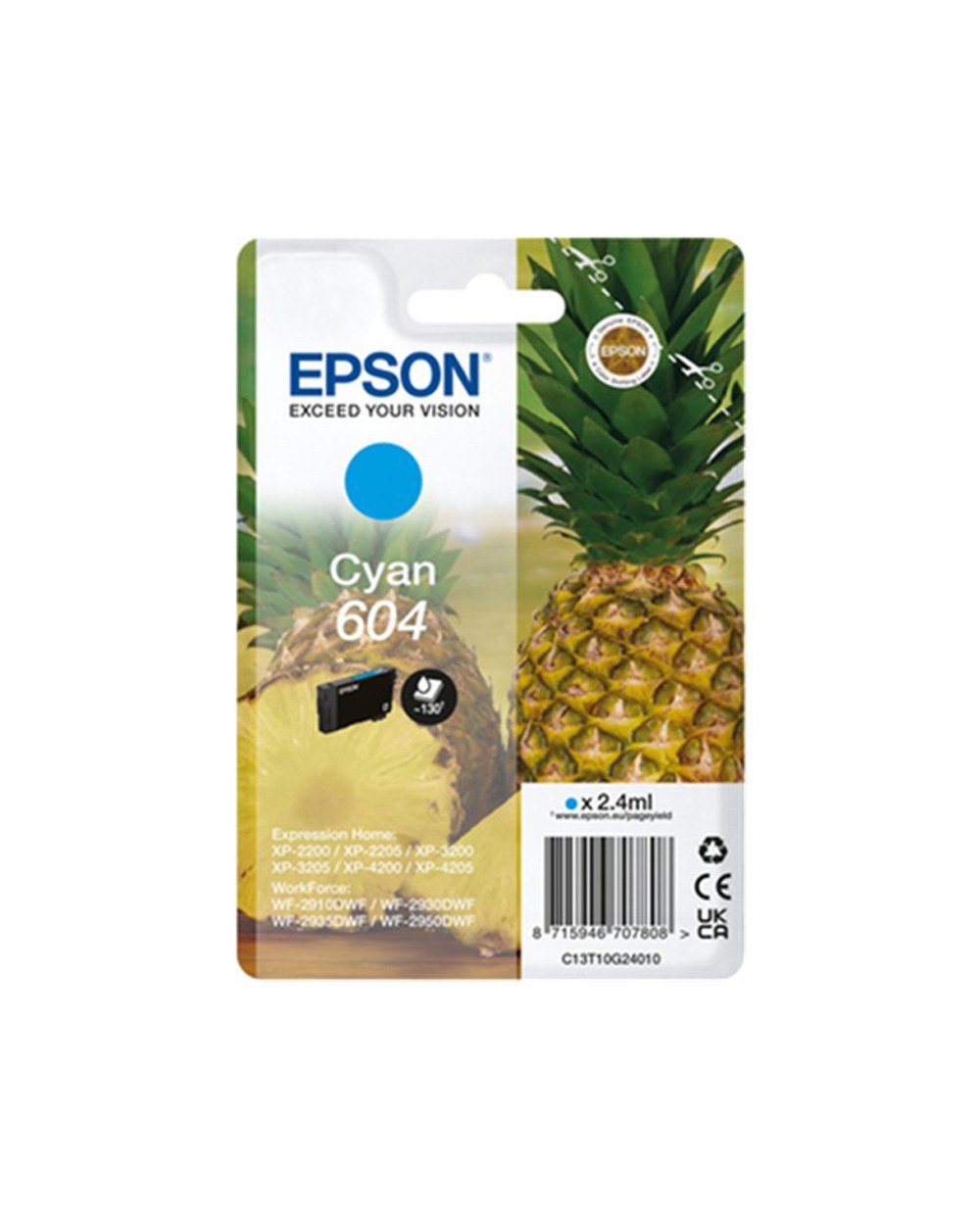 Ink jet epson 604 cian