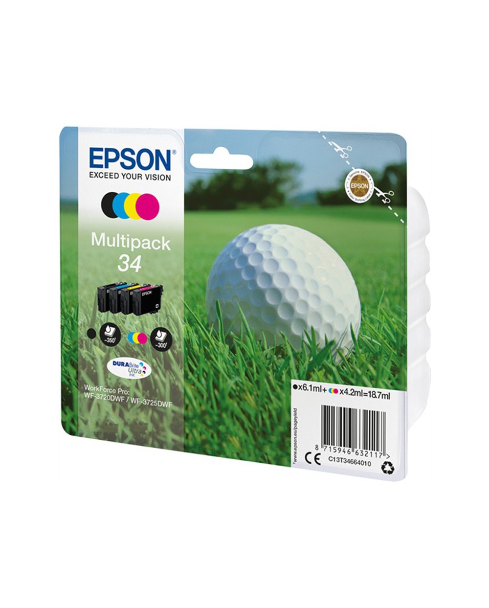 Ink jet epson 34 pack de 4 colores