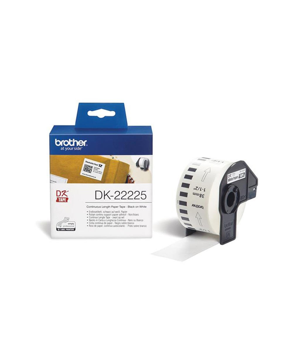 Cinta continua de papel termico blanca 38 mm x 3048 m