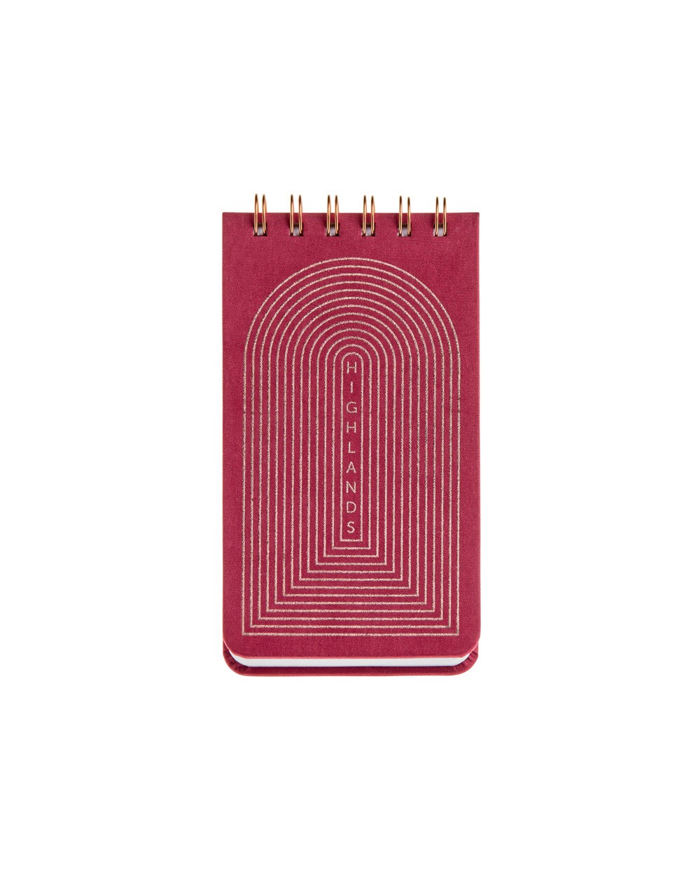 Cuaderno de notas espiral miquelrius highland days 90x160 mm horizontal 100 hojas terciopelo rojo