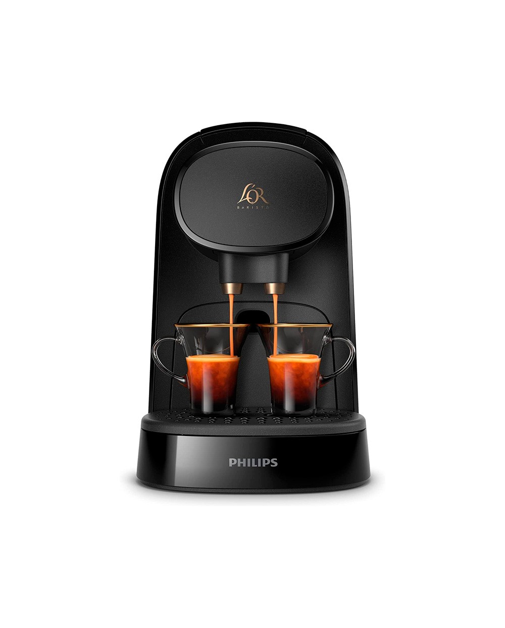 Cafetera de capsulas philips barista 19 bares 1450w 1l doble espresso compatible con capsulas l or y nespresso