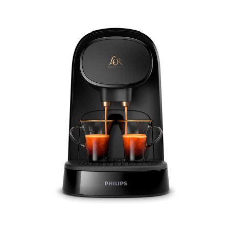 Cafetera de capsulas philips barista 19 bares 1450w 1l doble espresso compatible con capsulas l or y nespresso