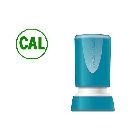 Sello x stamper quix personalizable color verde redondo diametro 14 mm q 32