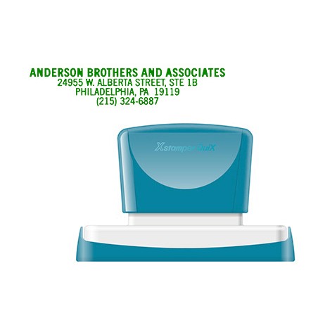 Sello x stamper quix personalizable color verde medidas 16x83 mm q 26