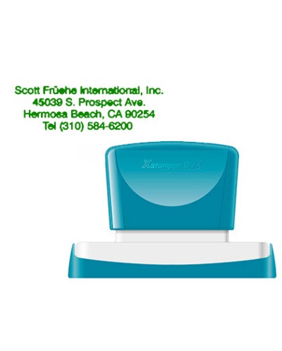 Sello x stamper quix personalizable color verde medidas 28x78 mm q 24