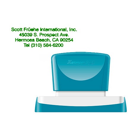 Sello x stamper quix personalizable color verde medidas 28x78 mm q 24