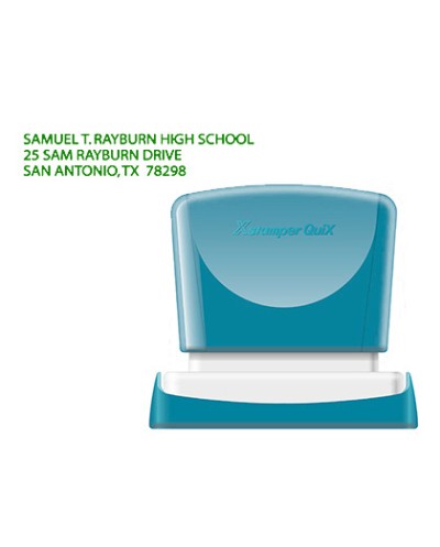 Sello x stamper quix personalizable color verde medidas 14x60 mm q 14