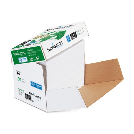 Papel fotocopiadora navigator din a4 80 gramos caja de 2500 hojas