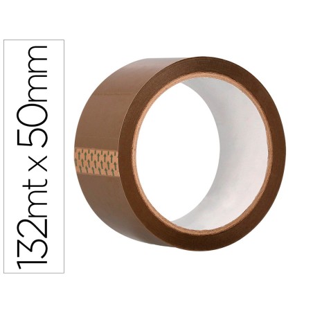 Cinta adhesiva q connect polipropileno havana 132 mt x 50 mm para embalaje