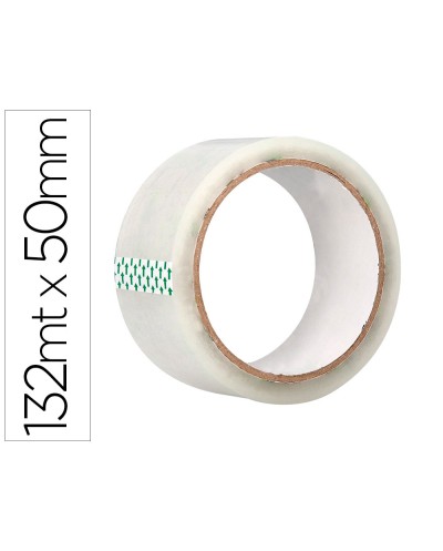 Cinta adhesiva q connect polipropileno transparente 132 mt x 50 mm para embalaje