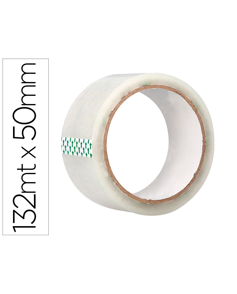 Cinta adhesiva q connect polipropileno transparente 132 mt x 50 mm para embalaje