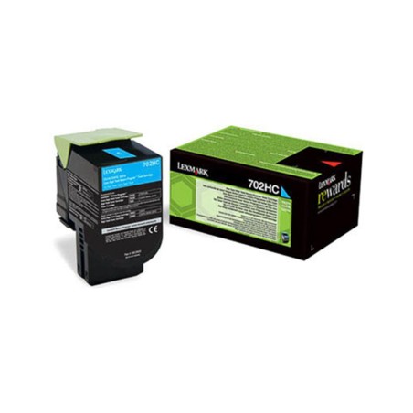 Toner lexmark 702hc retornable cian