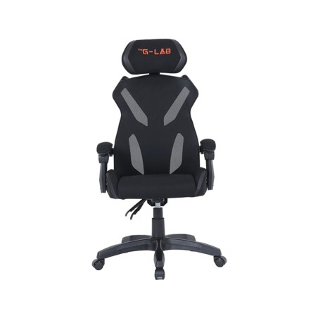 Silla gaming the g lab ks barium black reposapies acolchado malla negra