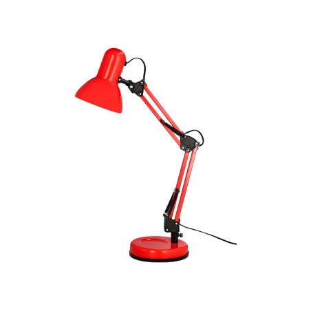 Lampara de escritorio q connect polaris metalica coninterruptor brazo doble 3 articulaciones color rojo