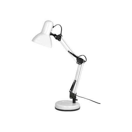 Lampara de escritorio q connect polaris metalica coninterruptor brazo doble 3 articulaciones color blanco