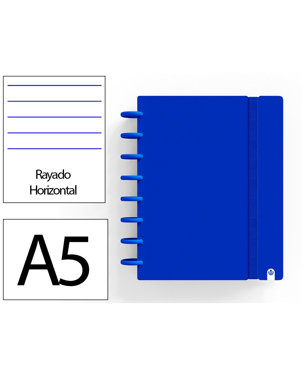 Cuaderno ingeniox foam a5 80h rayado horizontal azul oscuro