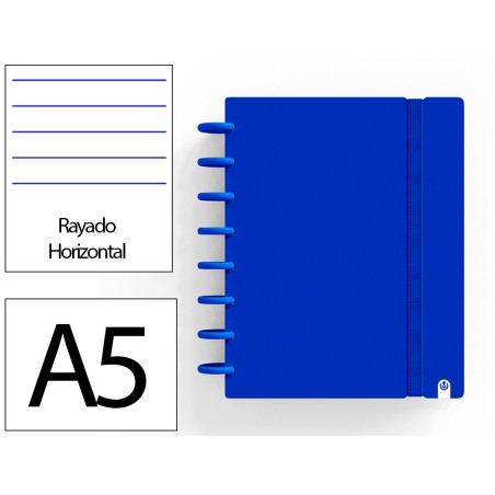 Cuaderno ingeniox foam a5 80h rayado horizontal azul oscuro