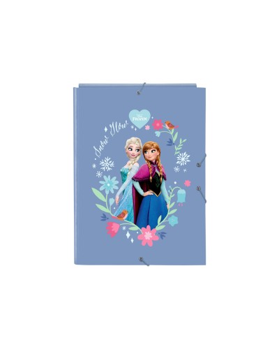 Carpeta carton folio gomas solapas safta frozen 335x260x25 mm