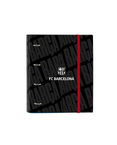 Carpeta con recambio safta din a4 cuadro 5 mm con goma y separadores fc barcelona