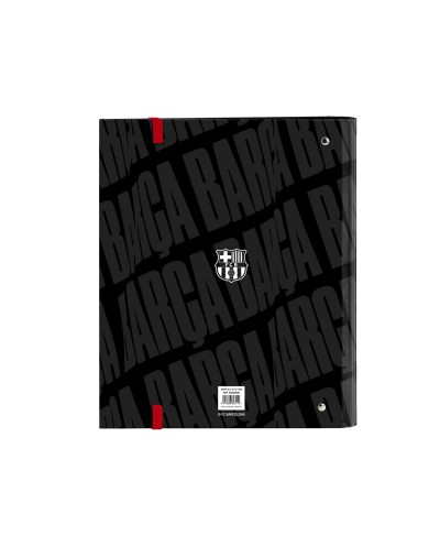 Carpeta con recambio safta din a4 cuadro 5 mm con goma y separadores fc barcelona