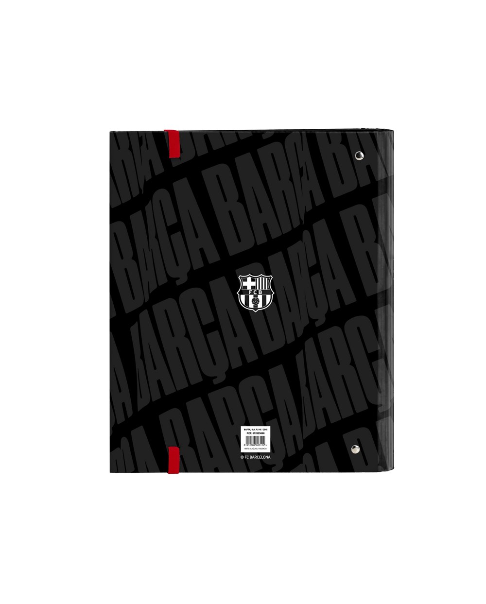 Carpeta con recambio safta din a4 cuadro 5 mm con goma y separadores fc barcelona